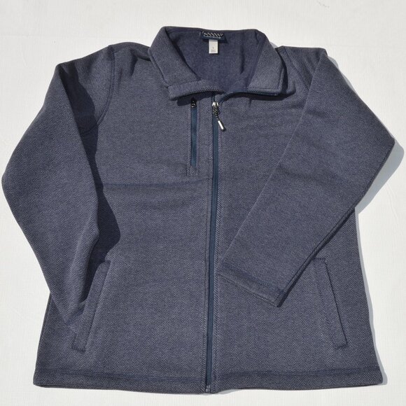 Edwards Womens Sweater Knit Jacket Steel Herringbone Size L (New) - Picture 4 of 9